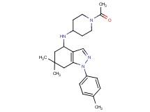 N-(1-acetyl-4-piperidinyl)-6,6-dimethyl-1-(4-methylphenyl)-4,5,6,7-tetrahydro-1H-indazol-4-amine