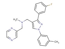 1-[3-(3-fluorophenyl)-1-(3-methylphenyl)-1H-pyrazol-4-yl]-N-methyl-N-(2-pyrazinylmethyl)methanamine