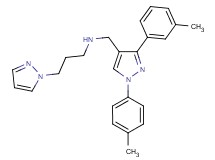N-{[3-(3-methylphenyl)-1-(4-methylphenyl)-1H-pyrazol-4-yl]methyl}-3-(1H-pyrazol-1-yl)-1-propanamine