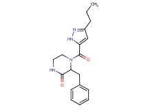 3-benzyl-4-[(3-propyl-1H-pyrazol-5-yl)carbonyl]-2-piperazinone