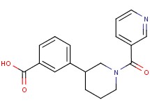 3-[1-(pyridin-3-ylcarbonyl)piperidin-3-yl]benzoic acid