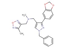 1-[3-(1,3-benzodioxol-5-yl)-1-benzyl-1H-pyrazol-4-yl]-N-methyl-N-[(4-methyl-1,2,5-oxadiazol-3-yl)methyl]methanamine