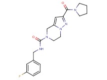 N-(3-fluorobenzyl)-2-(pyrrolidin-1-ylcarbonyl)-6,7-dihydropyrazolo[1,5-a]pyrazine-5(4H)-carboxamide