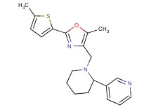 3-(1-{[5-methyl-2-(5-methyl-2-thienyl)-1,3-oxazol-4-yl]methyl}-2-piperidinyl)pyridine