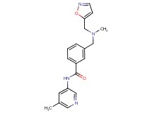 3-{[(isoxazol-5-ylmethyl)(methyl)amino]methyl}-N-(5-methylpyridin-3-yl)benzamide