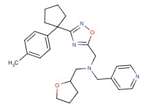 ({3-[1-(4-methylphenyl)cyclopentyl]-1,2,4-oxadiazol-5-yl}methyl)(4-pyridinylmethyl)(tetrahydro-2-furanylmethyl)amine