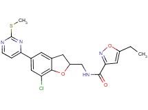 N-({7-chloro-5-[2-(methylthio)-4-pyrimidinyl]-2,3-dihydro-1-benzofuran-2-yl}methyl)-5-ethyl-3-isoxazolecarboxamide