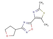 5-(2,5-dimethyl-1,3-thiazol-4-yl)-3-(tetrahydrofuran-3-yl)-1,2,4-oxadiazole
