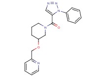 2-[({1-[(1-phenyl-1H-1,2,3-triazol-5-yl)carbonyl]piperidin-3-yl}oxy)methyl]pyridine