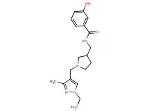 N-({1-[(1-ethyl-3-methyl-1H-pyrazol-4-yl)methyl]pyrrolidin-3-yl}methyl)-3-hydroxybenzamide