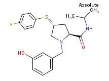 (4R)-4-[(4-fluorophenyl)thio]-1-(3-hydroxybenzyl)-N-isopropyl-L-prolinamide