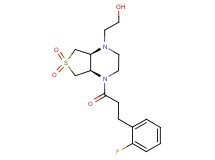 2-[(4aR*,7aS*)-4-[3-(2-fluorophenyl)propanoyl]-6,6-dioxidohexahydrothieno[3,4-b]pyrazin-1(2H)-yl]ethanol
