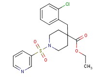 ethyl 4-(2-chlorobenzyl)-1-(3-pyridinylsulfonyl)-4-piperidinecarboxylate
