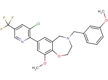 7-[3-chloro-5-(trifluoromethyl)-2-pyridinyl]-9-methoxy-4-(3-methoxybenzyl)-2,3,4,5-tetrahydro-1,4-benzoxazepine