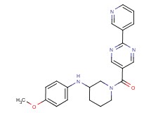 N-(4-methoxyphenyl)-1-{[2-(3-pyridinyl)-5-pyrimidinyl]carbonyl}-3-piperidinamine