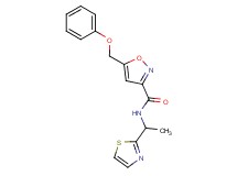 5-(phenoxymethyl)-N-[1-(1,3-thiazol-2-yl)ethyl]-3-isoxazolecarboxamide