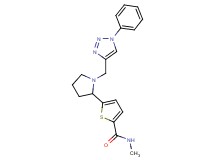 N-methyl-5-{1-[(1-phenyl-1H-1,2,3-triazol-4-yl)methyl]-2-pyrrolidinyl}-2-thiophenecarboxamide