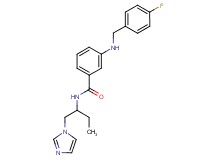 3-[(4-fluorobenzyl)amino]-N-[1-(1H-imidazol-1-ylmethyl)propyl]benzamide