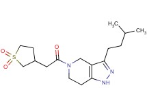 5-[(1,1-dioxidotetrahydro-3-thienyl)acetyl]-3-(3-methylbutyl)-4,5,6,7-tetrahydro-1H-pyrazolo[4,3-c]pyridine