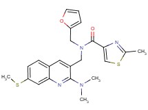 N-{[2-(dimethylamino)-7-(methylthio)-3-quinolinyl]methyl}-N-(2-furylmethyl)-2-methyl-1,3-thiazole-4-carboxamide