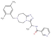 N-{1-[7-(2,5-dimethylbenzyl)-6,7,8,9-tetrahydro-5H-[1,2,4]triazolo[4,3-d][1,4]diazepin-3-yl]ethyl}nicotinamide