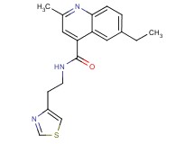 6-ethyl-2-methyl-N-[2-(1,3-thiazol-4-yl)ethyl]-4-quinolinecarboxamide