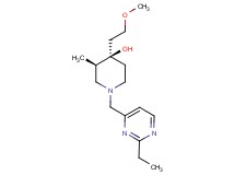 (3R*,4R*)-1-[(2-ethyl-4-pyrimidinyl)methyl]-4-(2-methoxyethyl)-3-methyl-4-piperidinol