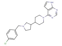 4-{4-[1-(4-chlorobenzyl)-3-pyrrolidinyl]-1-piperidinyl}-7H-pyrrolo[2,3-d]pyrimidine