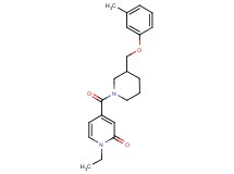 1-ethyl-4-({3-[(3-methylphenoxy)methyl]-1-piperidinyl}carbonyl)-2(1H)-pyridinone