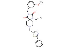 1-ethyl-3-(3-methoxybenzyl)-8-[(2-phenyl-1,3-thiazol-5-yl)methyl]-1,3,8-triazaspiro[4.5]decane-2,4-dione