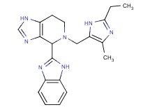 4-(1H-benzimidazol-2-yl)-5-[(2-ethyl-4-methyl-1H-imidazol-5-yl)methyl]-4,5,6,7-tetrahydro-1H-imidazo[4,5-c]pyridine
