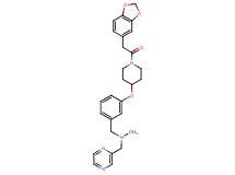 (3-{[1-(1,3-benzodioxol-5-ylacetyl)-4-piperidinyl]oxy}benzyl)methyl(2-pyrazinylmethyl)amine