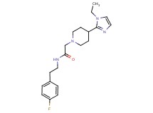 2-[4-(1-ethyl-1H-imidazol-2-yl)-1-piperidinyl]-N-[2-(4-fluorophenyl)ethyl]acetamide