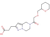 3-{5-[(tetrahydro-2H-pyran-2-ylmethoxy)acetyl]-4,5,6,7-tetrahydropyrazolo[1,5-a]pyrazin-2-yl}propanoic acid