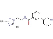 N-[2-(3,5-dimethyl-1H-1,2,4-triazol-1-yl)ethyl]-3-piperidin-3-ylbenzamide