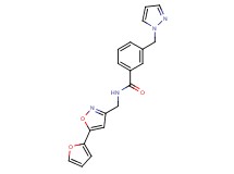 N-{[5-(2-furyl)isoxazol-3-yl]methyl}-3-(1H-pyrazol-1-ylmethyl)benzamide