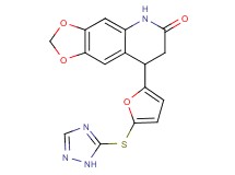 8-[5-(1H-1,2,4-triazol-5-ylthio)-2-furyl]-7,8-dihydro[1,3]dioxolo[4,5-g]quinolin-6(5H)-one