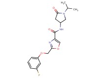 2-[(3-fluorophenoxy)methyl]-N-(1-isopropyl-5-oxopyrrolidin-3-yl)-1,3-oxazole-4-carboxamide