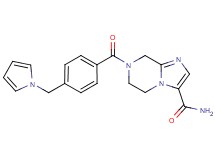 7-[4-(1H-pyrrol-1-ylmethyl)benzoyl]-5,6,7,8-tetrahydroimidazo[1,2-a]pyrazine-3-carboxamide
