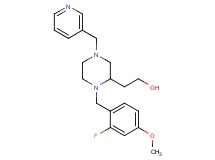2-[1-(2-fluoro-4-methoxybenzyl)-4-(3-pyridinylmethyl)-2-piperazinyl]ethanol