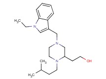 2-[4-[(1-ethyl-1H-indol-3-yl)methyl]-1-(3-methylbutyl)-2-piperazinyl]ethanol