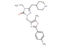 4-ethyl-2-{[5-methyl-2-(4-methylphenyl)-1,3-oxazol-4-yl]methyl}-5-(4-piperidinylmethyl)-2,4-dihydro-3H-1,2,4-triazol-3-one dihydrochloride