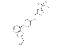 N-[(3-tert-butyl-1H-pyrazol-5-yl)methyl]-1-(2-ethyl[1,3]oxazolo[5,4-d]pyrimidin-7-yl)piperidin-4-amine