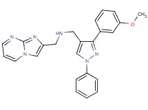 (imidazo[1,2-a]pyrimidin-2-ylmethyl){[3-(3-methoxyphenyl)-1-phenyl-1H-pyrazol-4-yl]methyl}amine
