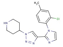 4-{4-[1-(2-chloro-4-methylphenyl)-1H-imidazol-2-yl]-1H-1,2,3-triazol-1-yl}piperidine hydrochloride