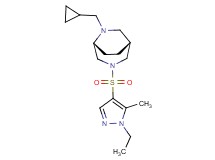 (1R*,5R*)-6-(cyclopropylmethyl)-3-[(1-ethyl-5-methyl-1H-pyrazol-4-yl)sulfonyl]-3,6-diazabicyclo[3.2.2]nonane