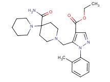 ethyl 5-{[4'-(aminocarbonyl)-1,4'-bipiperidin-1'-yl]methyl}-1-(2-methylphenyl)-1H-pyrazole-4-carboxylate