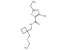 N-{[1-(ethoxymethyl)cyclobutyl]methyl}-2-ethyl-4-methyl-1,3-oxazole-5-carboxamide