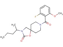 8-(2-fluoro-6-methoxybenzoyl)-3-(1-methylbutyl)-1-oxa-3,8-diazaspiro[4.5]decan-2-one