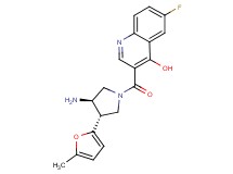 3-{[(3R*,4S*)-3-amino-4-(5-methyl-2-furyl)pyrrolidin-1-yl]carbonyl}-6-fluoroquinolin-4-ol